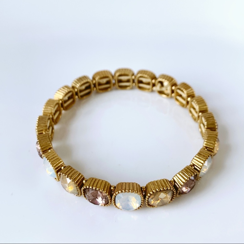 Stretch Rhinestone Bracelet Square Shape - Picture 2 of 5